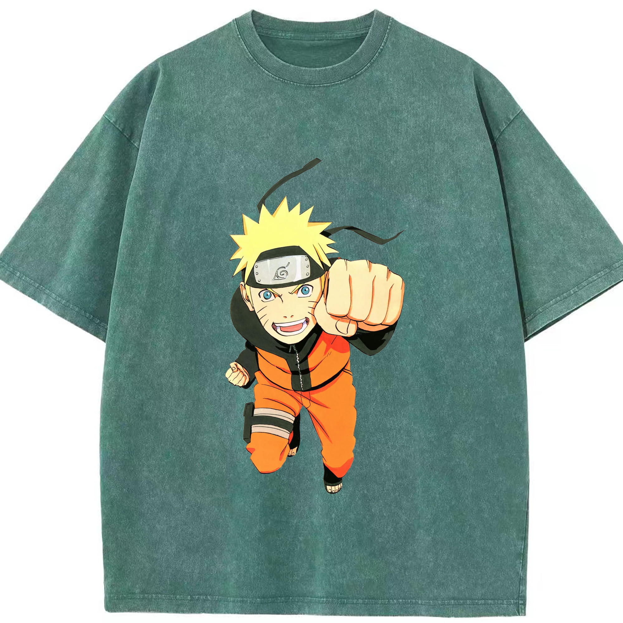（画像用） NARUTO -ナルト- うずまき ナルト Uzumaki Naruto 綿100% ヴィンテージ風 半袖Tシャツ（フロントプリント）